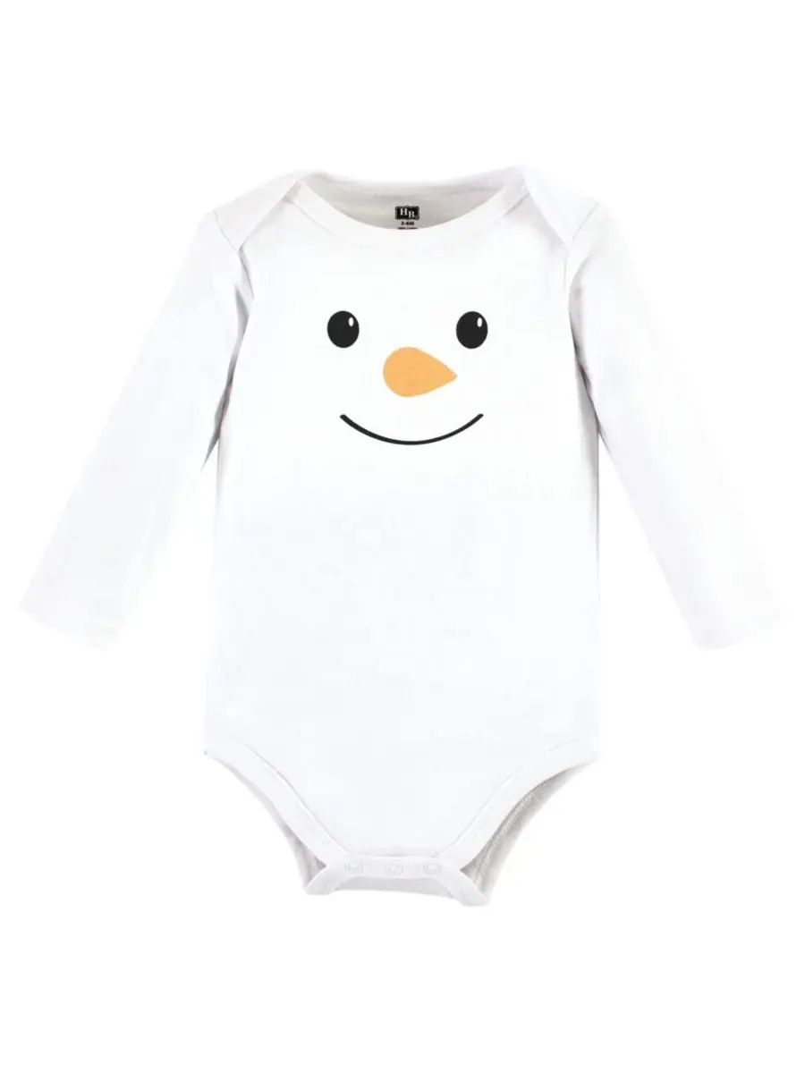 Комплект из 3 хлопковых боди с длинными рукавами Hudson Baby, Snow Much Fun — изображение 4 из 5