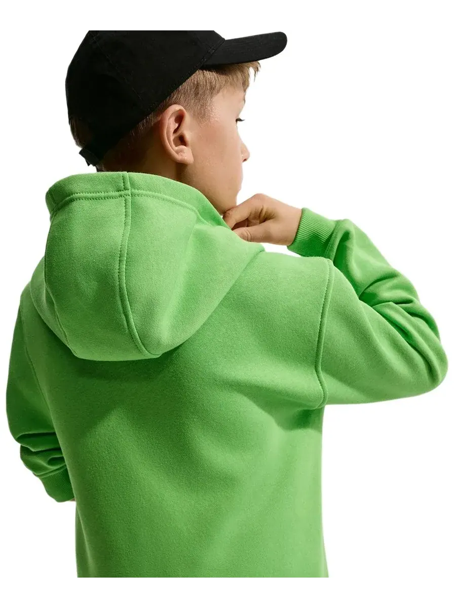 Детская флисовая толстовка с капюшоном Sportswear Club для мальчиков 4-20 лет Nike — изображение 4 из 4, зеленый