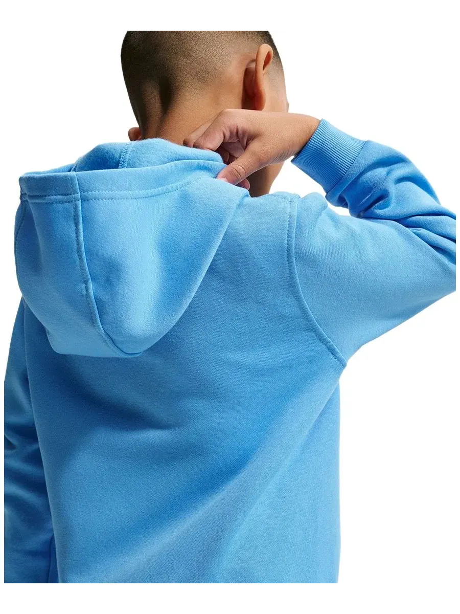 Детская флисовая толстовка с капюшоном Sportswear Club для мальчиков 4-20 лет Nike — изображение 4 из 4, синий