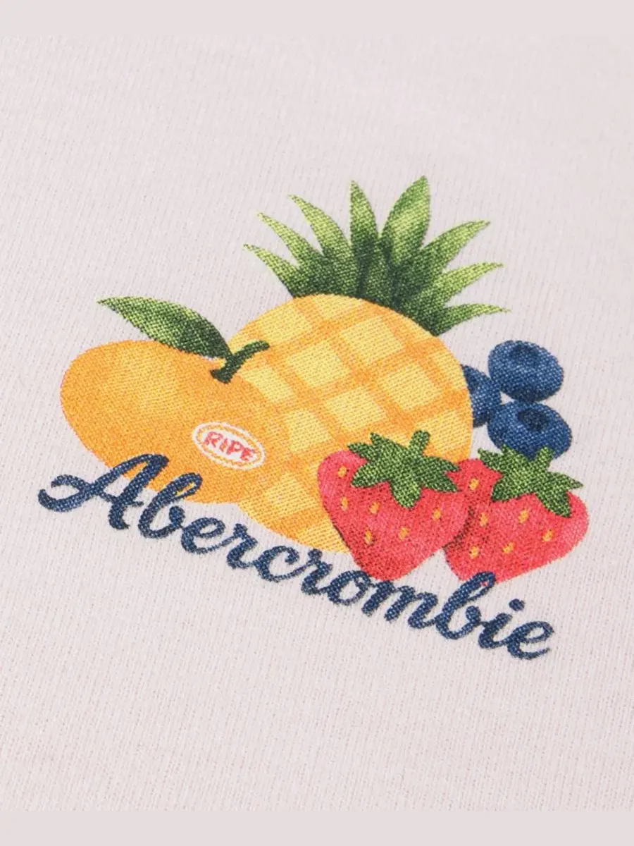 Детская футболка оверсайз с круглым вырезом Abercrombie Kids — изображение 3 из 3, розовый