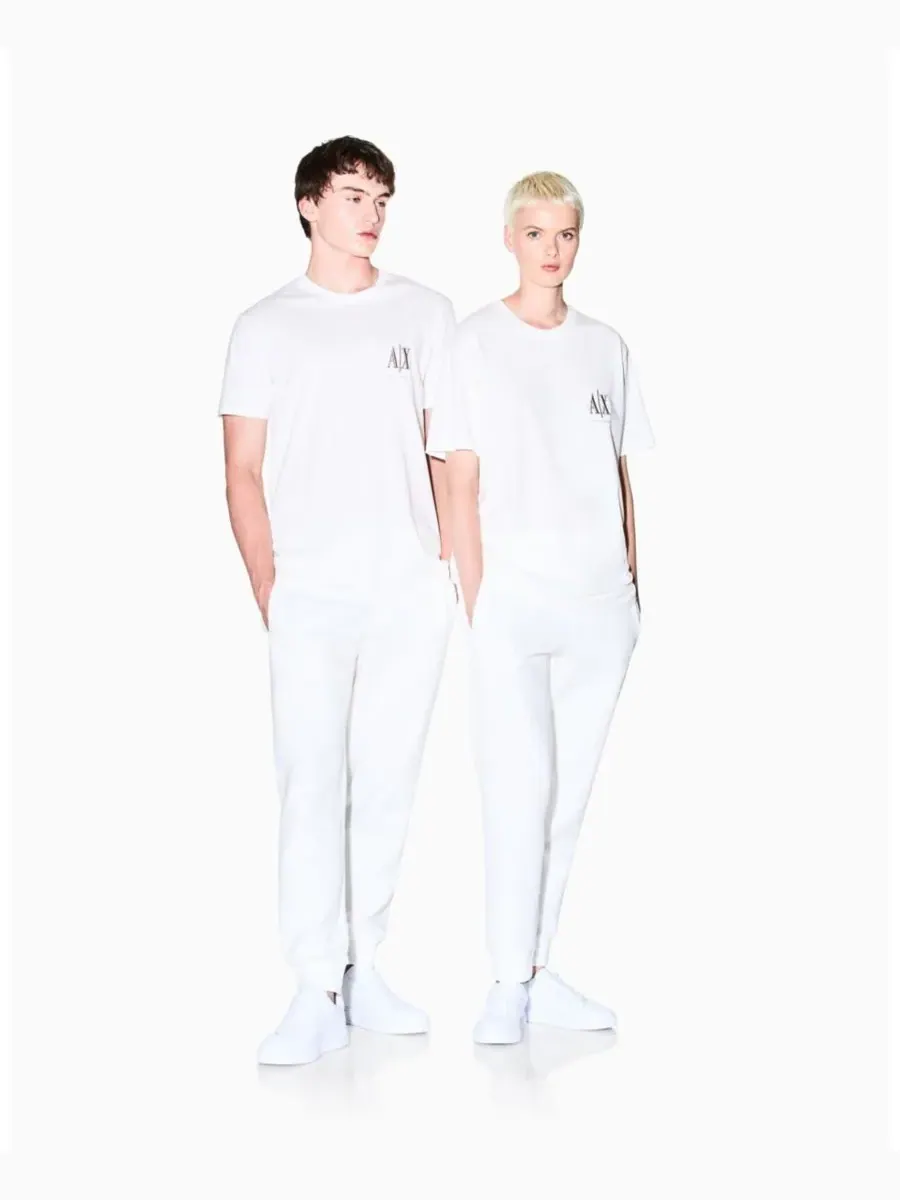 Мужские флисовые спортивные брюки Icon A|X Armani Exchange — изображение 3 из 5, белый