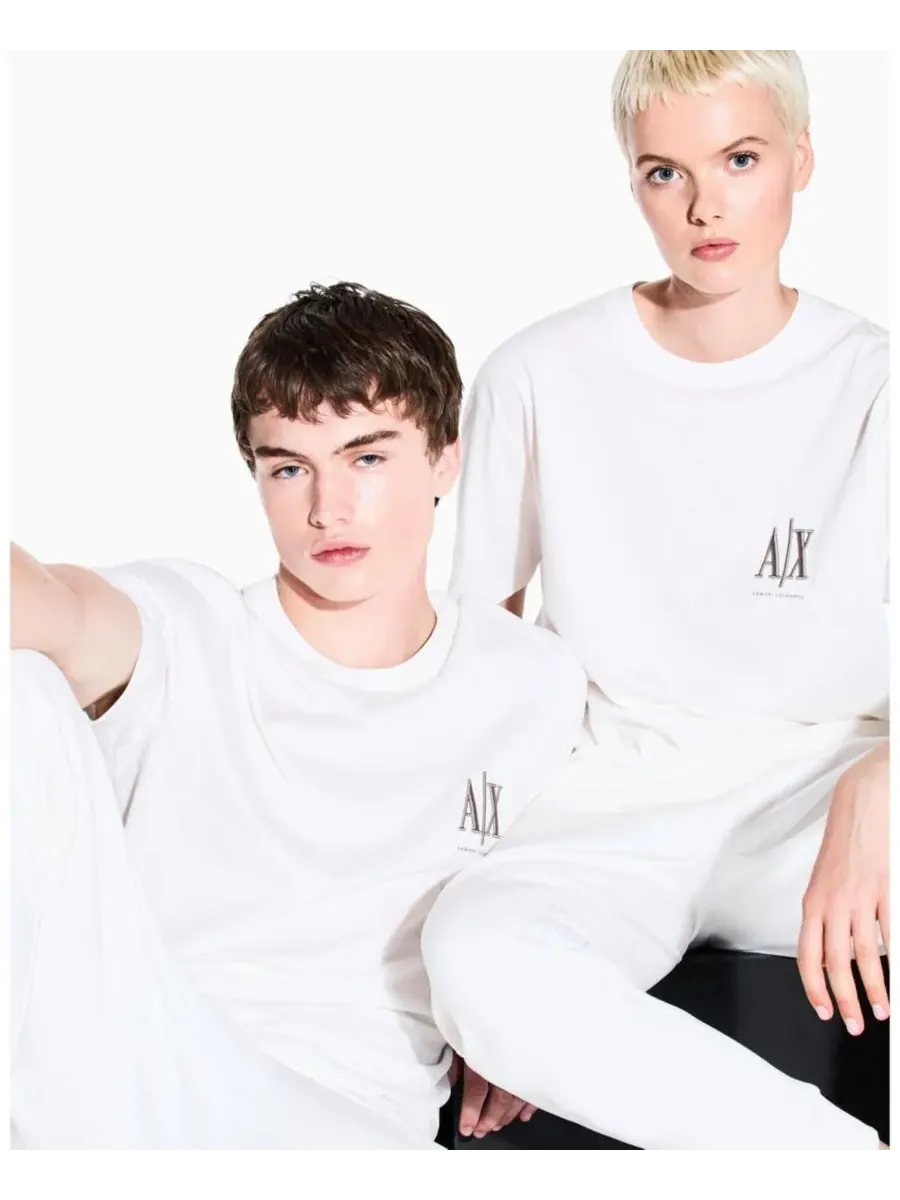 Мужские флисовые спортивные брюки Icon A|X Armani Exchange — изображение 5 из 5, белый