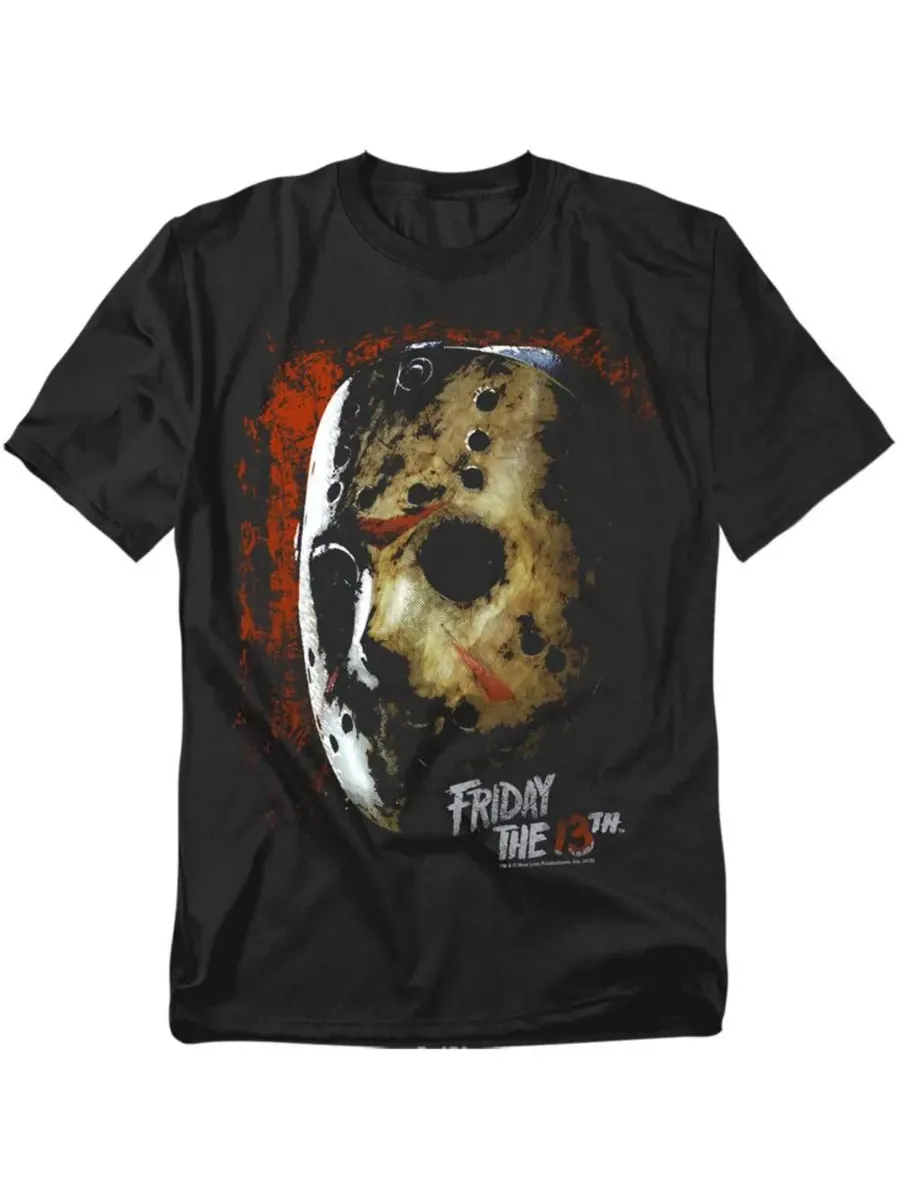 Мужская футболка «Маска смерти» Friday The 13th — черный
