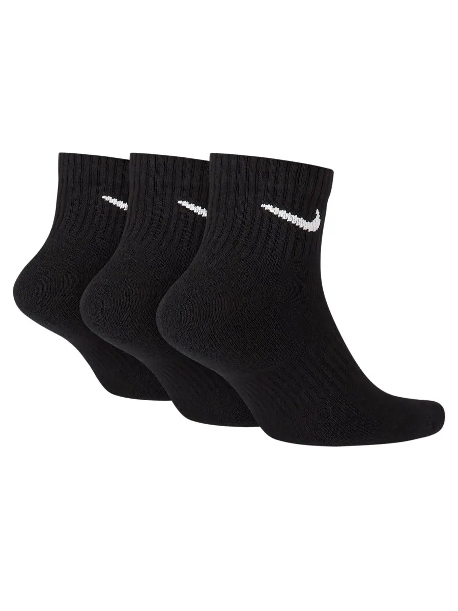 Мужские носки длиной до щиколотки (3 шт.) Nike — изображение 2 из 2, черный/белый