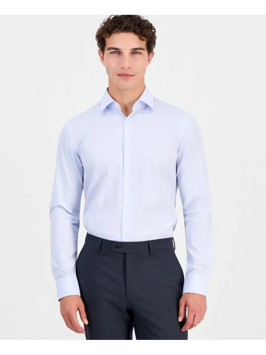 Рубашка с длинным рукавом Kenno Slim-Fit Hugo Boss — изображение 1 из 6, светлый/синий