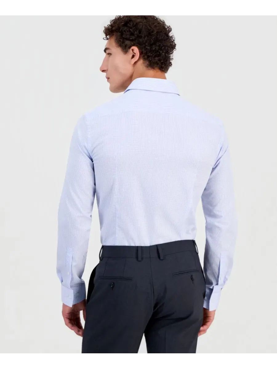 Рубашка с длинным рукавом Kenno Slim-Fit Hugo Boss — изображение 2 из 6, светлый/синий