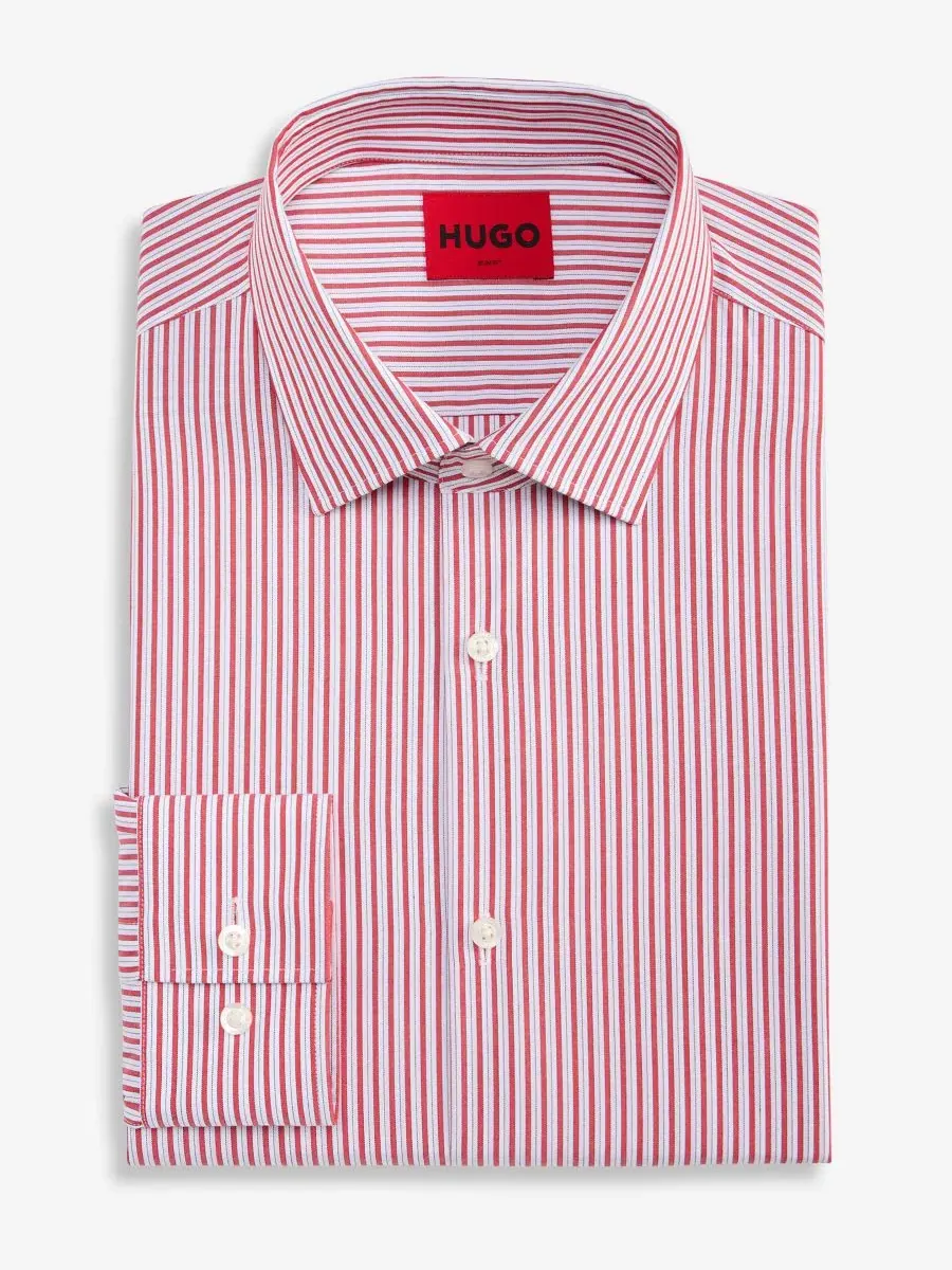 Рубашка с длинным рукавом Kenno Hugo Boss — изображение 4 из 6, розовый