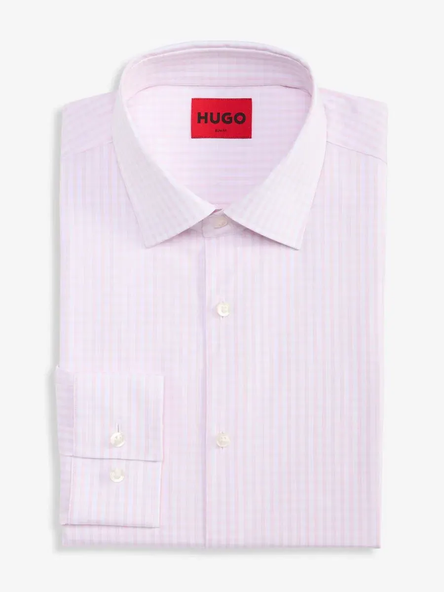 Рубашка-поло Kenno Slim-Fit Hugo Boss — изображение 4 из 6, светлый/фиолетовый