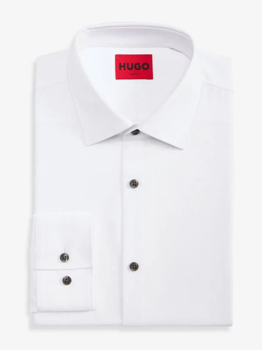 Рубашка для мужчин Kenno Slim-Fit Hugo Boss — изображение 7 из 9, белый