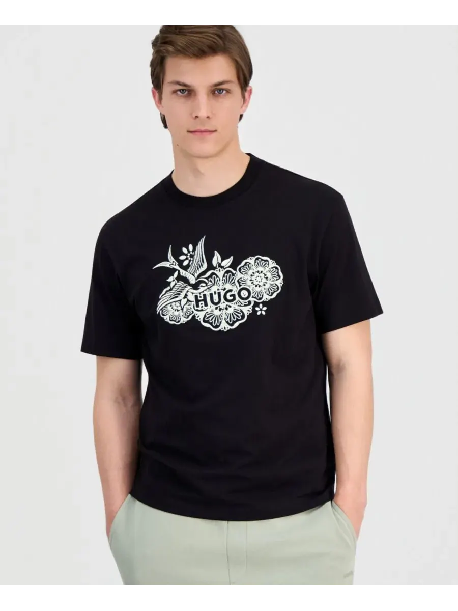 Мужская футболка Dangen с вышивкой Hugo Boss