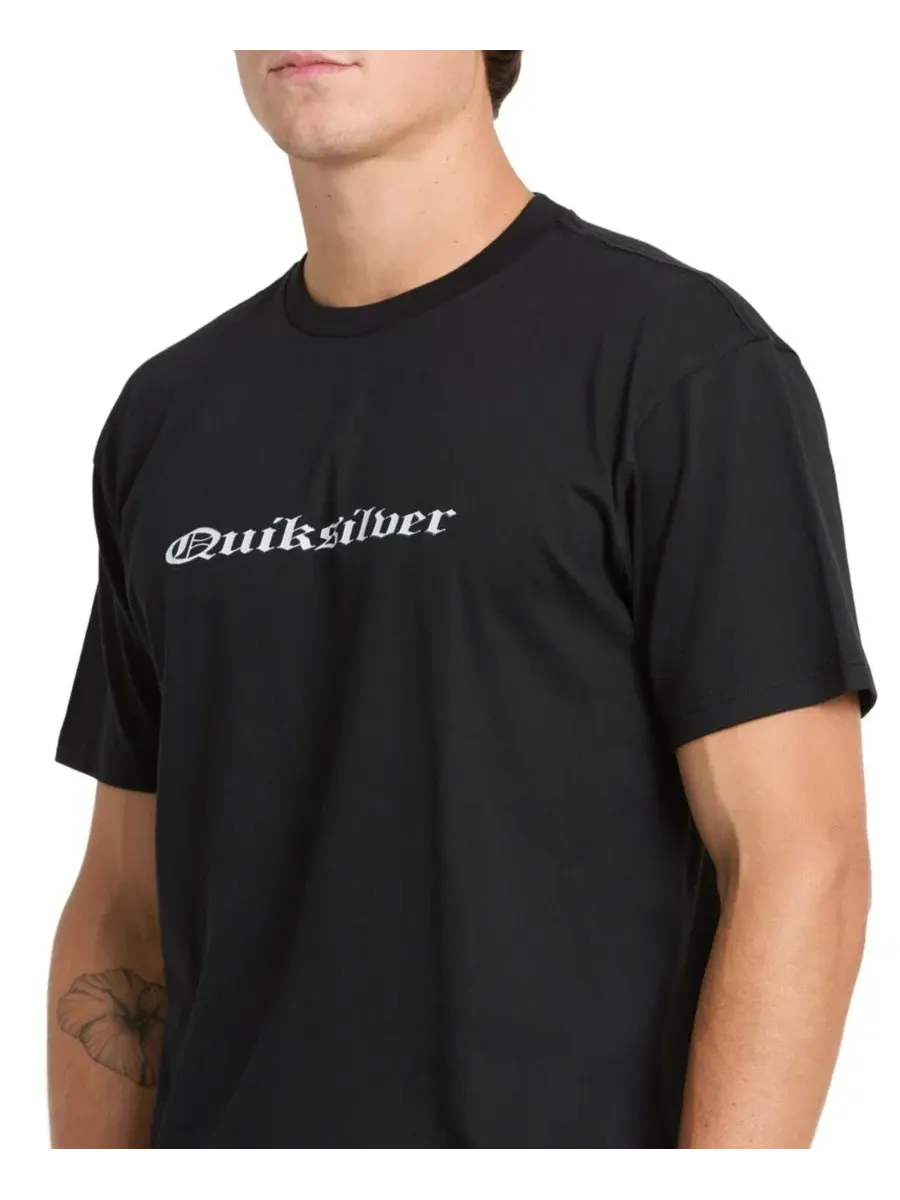Мужская футболка с круглым вырезом и короткими рукавами Quiksilver — изображение 3 из 4, черный