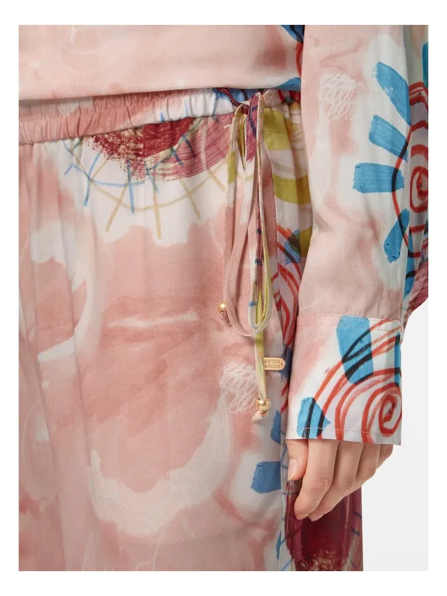 Брюки женские с широкими штанинами Elasticated Gia SCOTCH & SODA — изображение 3 из 6, розовый