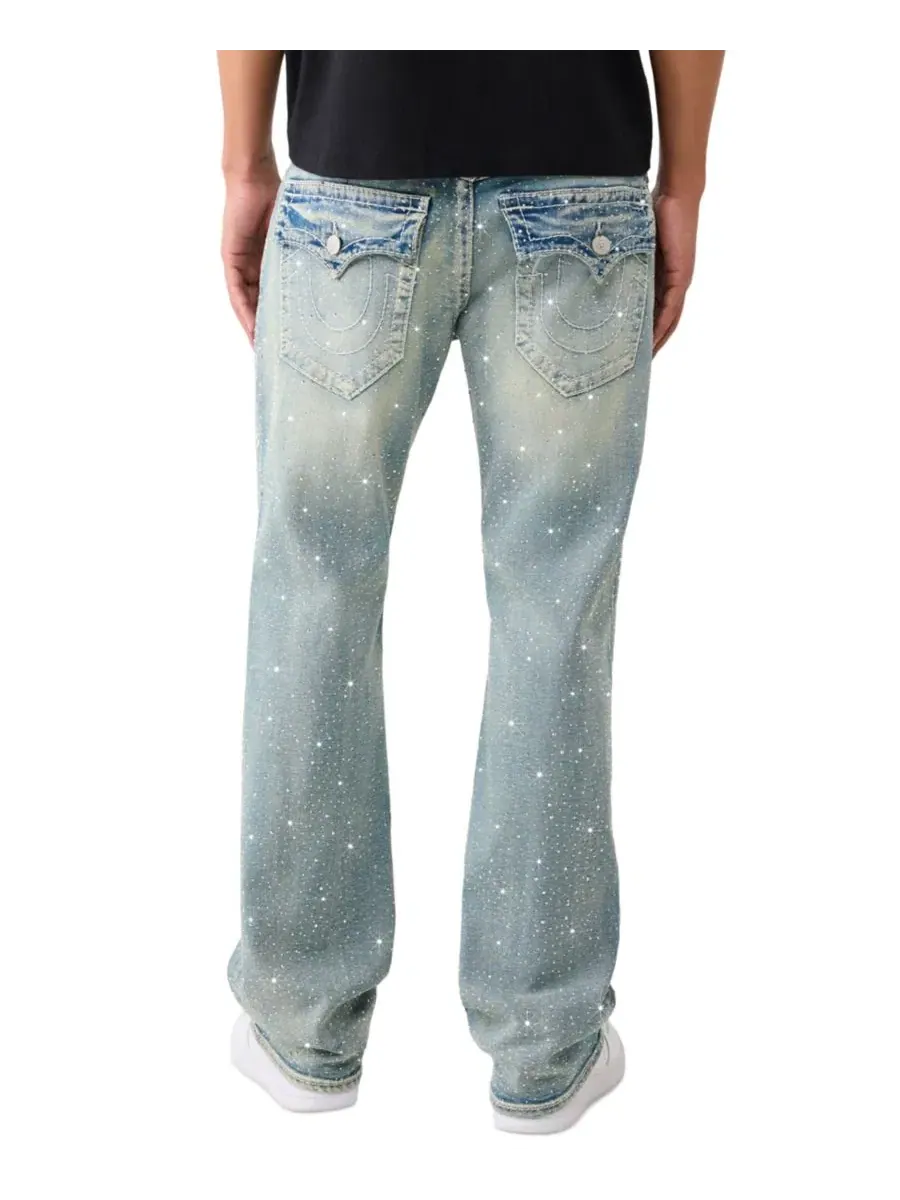 Джинсы Slim-Fit с кристаллами True Religion — изображение 3 из 3, золотистый светлый