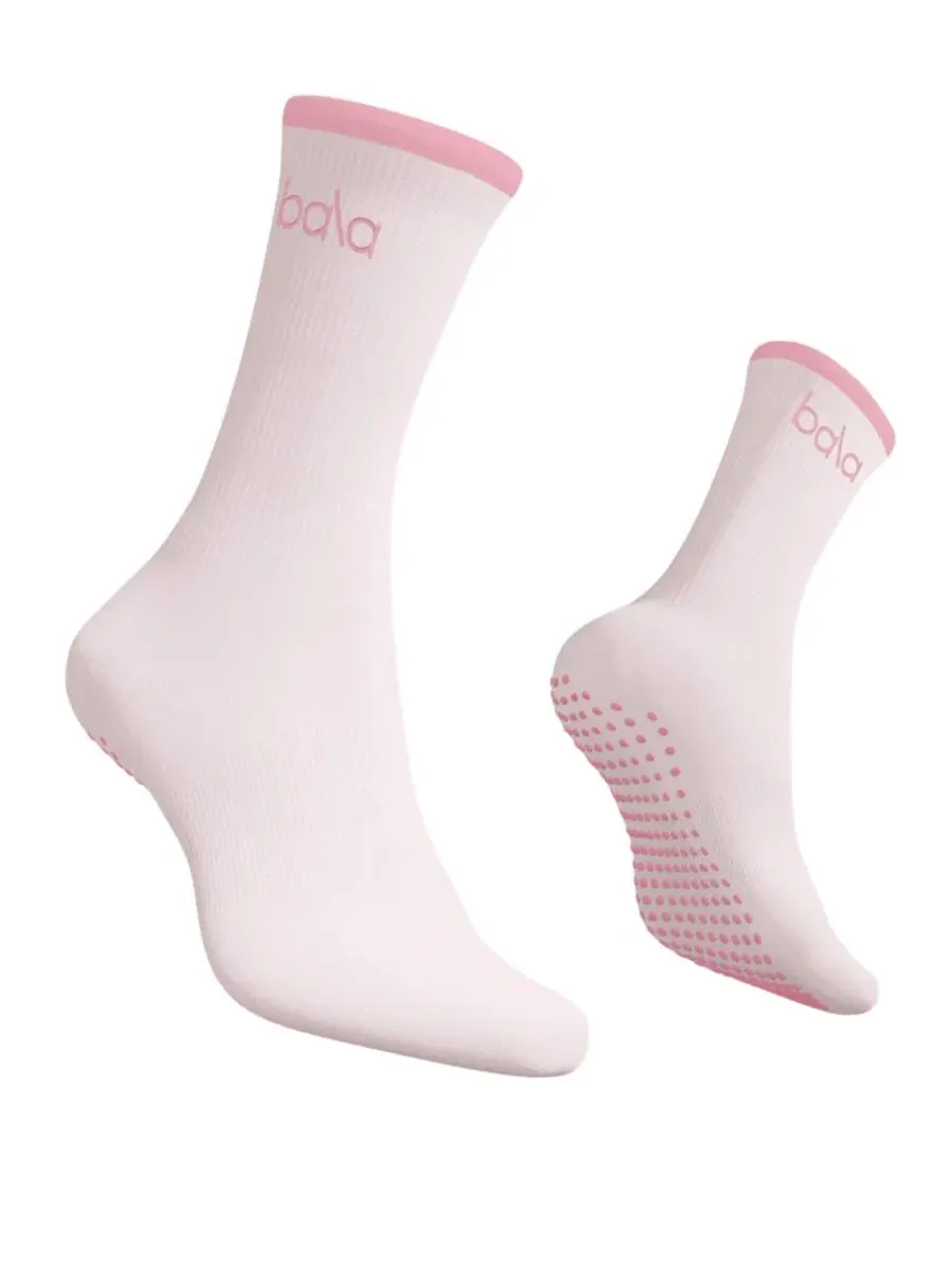 Носки с захватом для пилатеса, пара, модель High Sock Bala — розовый