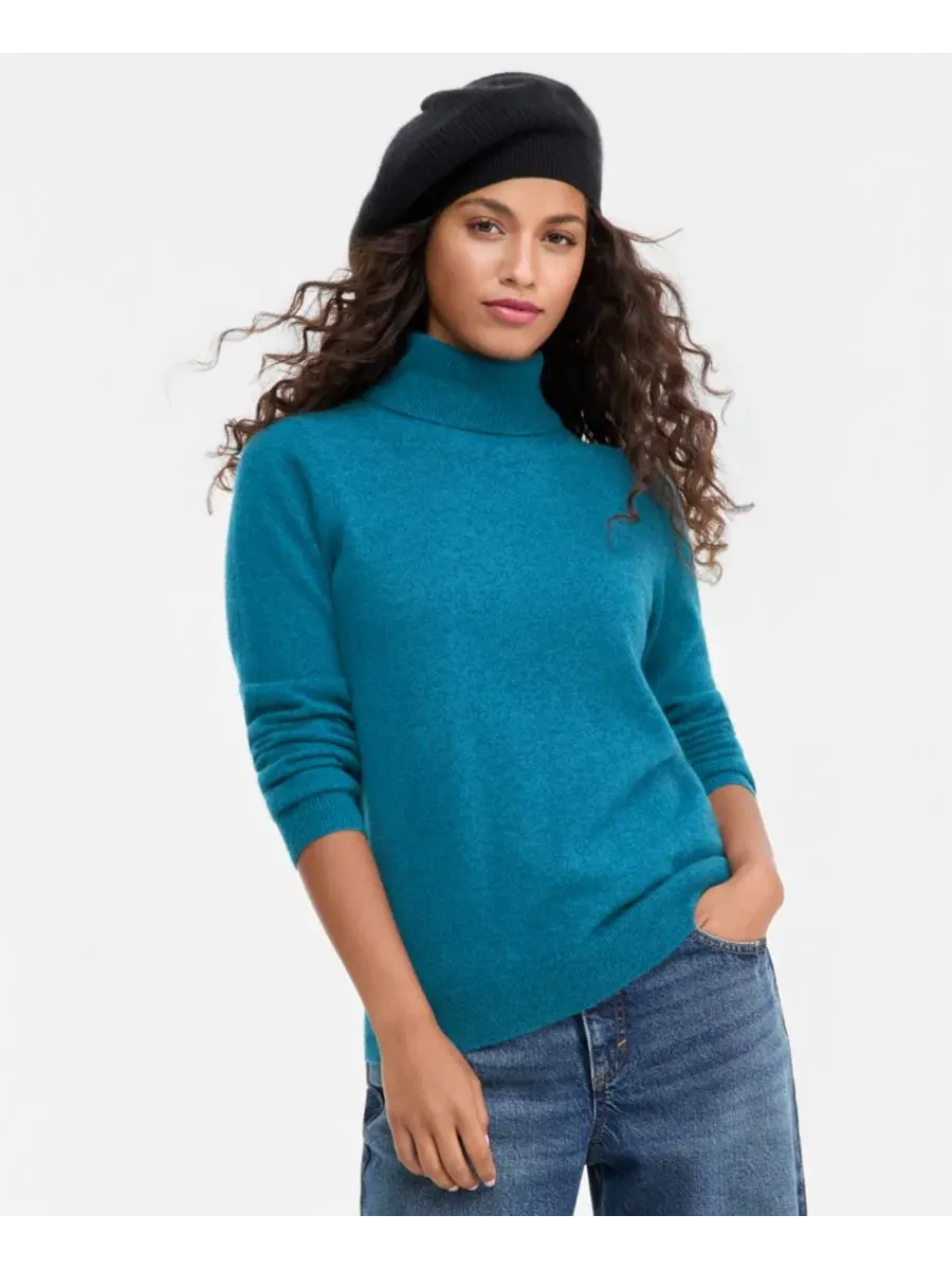 Свитер с высоким воротником из кашемира Petite Cashmere Turtleneck Sweater Charter Club