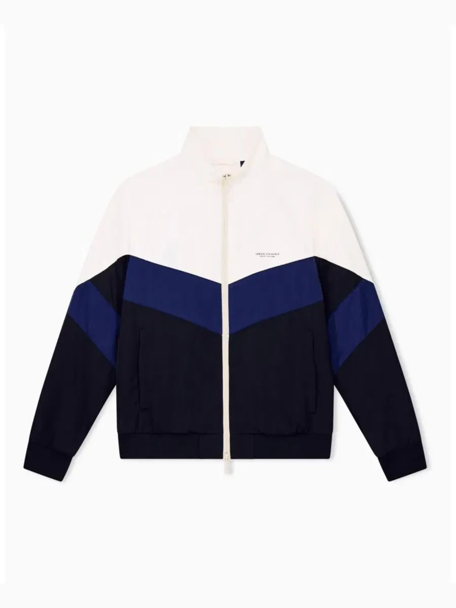 Куртка из нейлона Chevron Color Block A|X Armani Exchange — изображение 2 из 4, белый синий