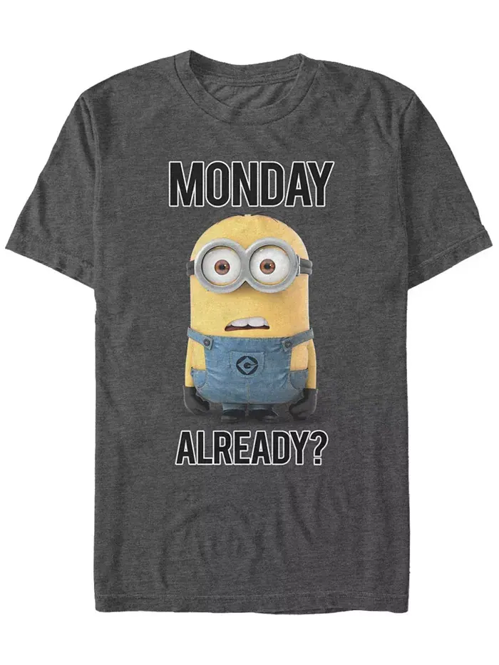 Футболка мужская Minions Bob Monday Already с коротким рукавом Fifth Sun — изображение 1 из 1, темно-серый