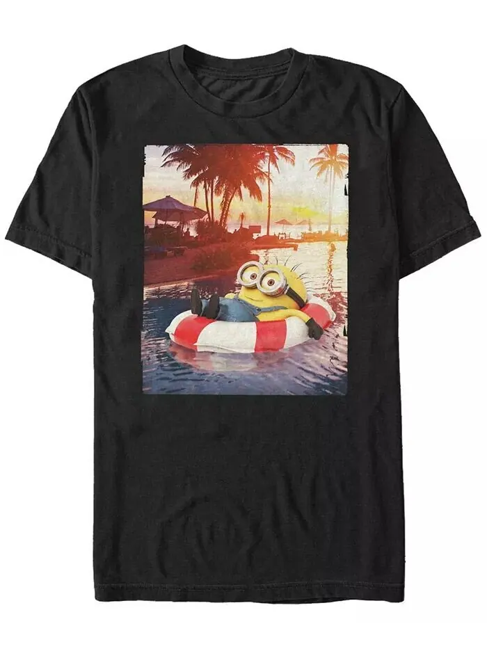 Футболка мужская с коротким рукавом Jerry Sunset Float от Minions Fifth Sun — изображение 1 из 1, черный