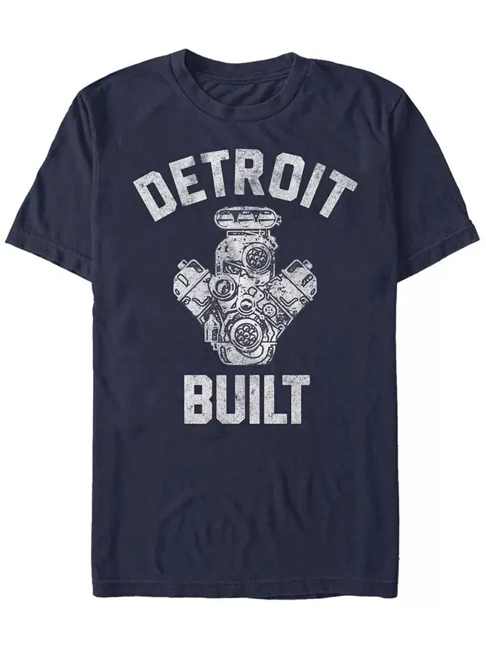 Мужская футболка Detroit Motors с коротким рукавом и принтом Crew Fifth Sun — изображение 1 из 1, темно-синий