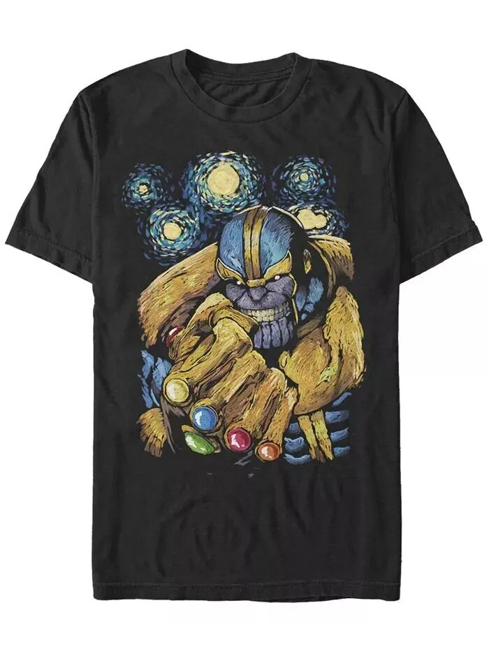 Мужская футболка с короткими рукавами Thanos Night Fifth Sun — изображение 1 из 1, черный