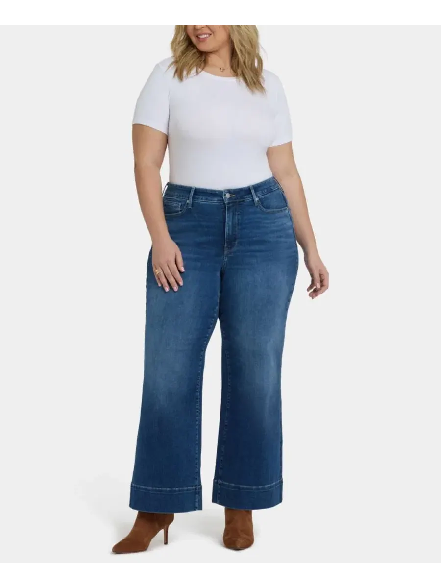 Джинсы с широкими штанинами Teresa Wide-Leg Ankle NYDJ — изображение 1 из 4, синий