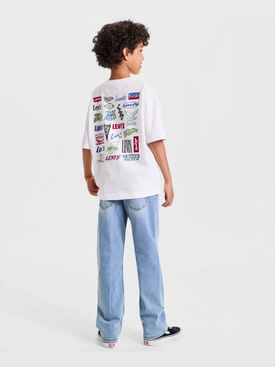 Комплект из футболки и джинсов Heritage Logos Tee & 514 Straight On The Move Jeans Levi's — изображение 3 из 6, голубой