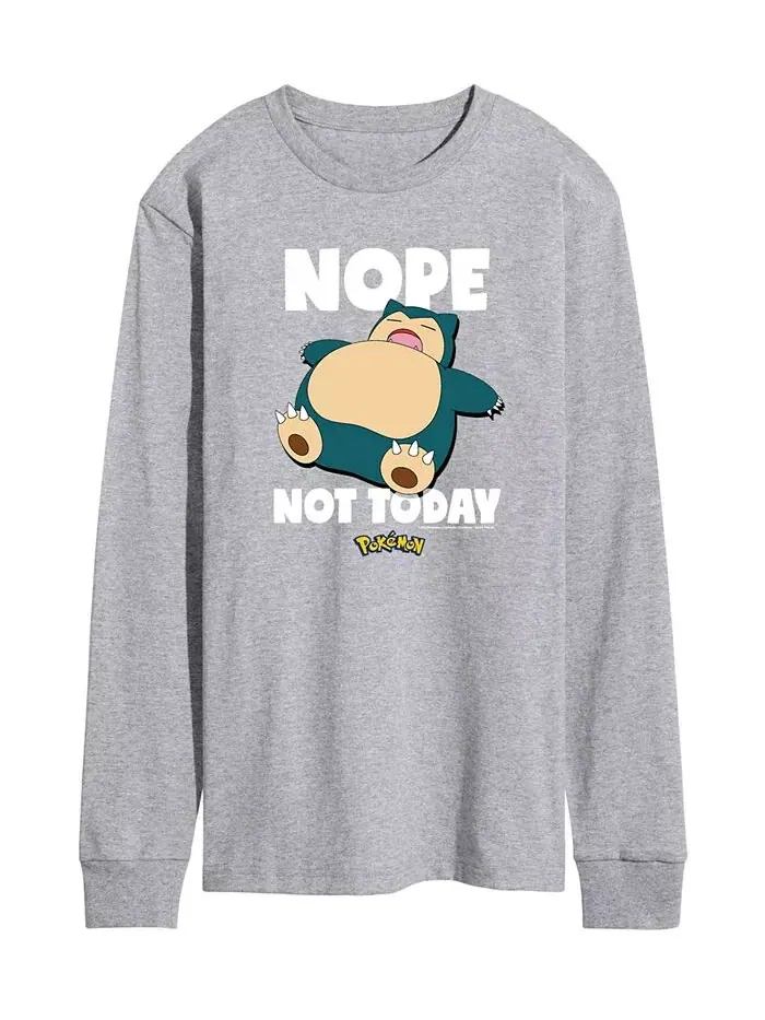 Футболка мужская Pokemon Nope Not Today с длинным рукавом AIRWAVES — изображение 1 из 2, серый