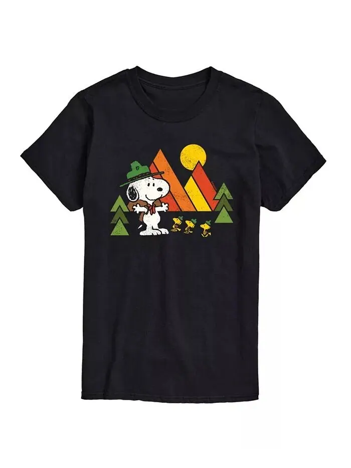 Мужская футболка Peanuts Retro Camping AIRWAVES — изображение 1 из 2, черный