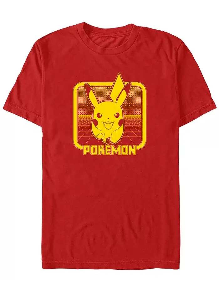 Мужская футболка с коротким рукавом Digital Pikachu Fifth Sun — изображение 1 из 1, красный
