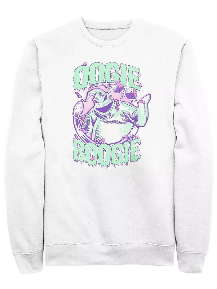 Мужской флисовый свитшот Oogie Boogie из коллекции Nightmare Before Christmas Fifth Sun — изображение 1 из 1, белый