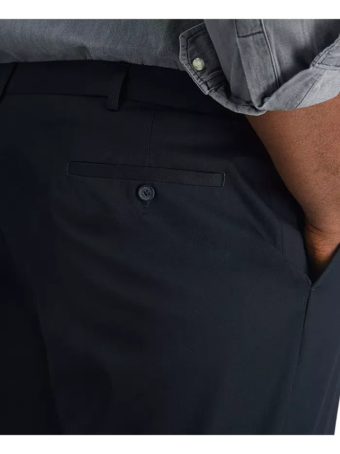 Мужские брюки Big & Tall Premium No Iron Khaki Classic Fit с плоской передней частью и скрытым — 5