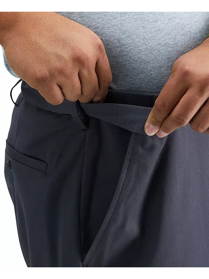 Мужские брюки Big & Tall Premium No Iron Khaki Classic Fit с плоской передней частью и скрытым — 5