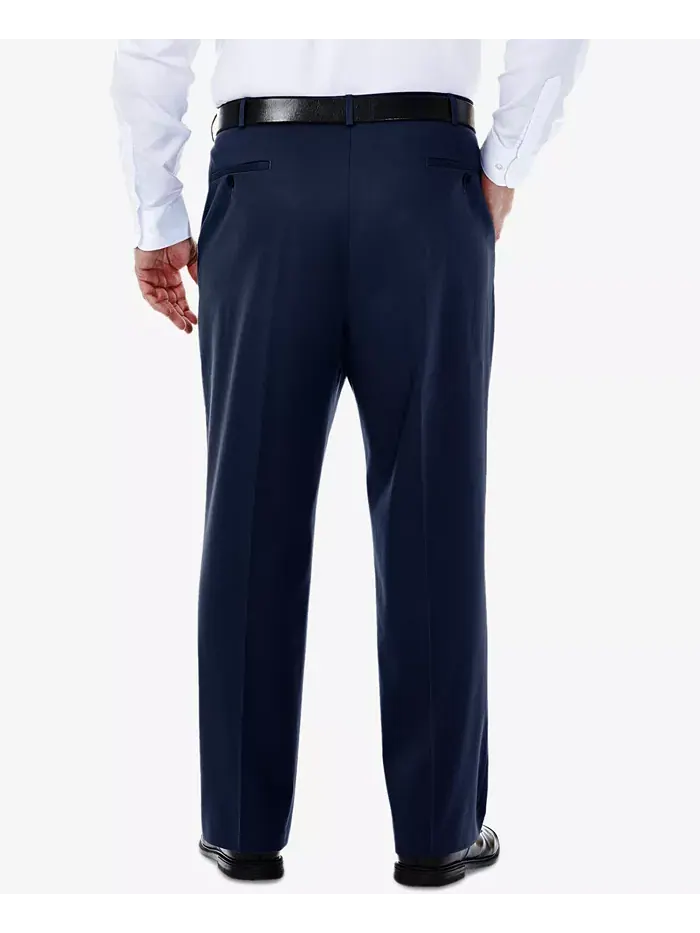 Мужские брюки Big & Tall Premium No Iron Khaki Classic Fit с плоской передней частью и скрытым — 2