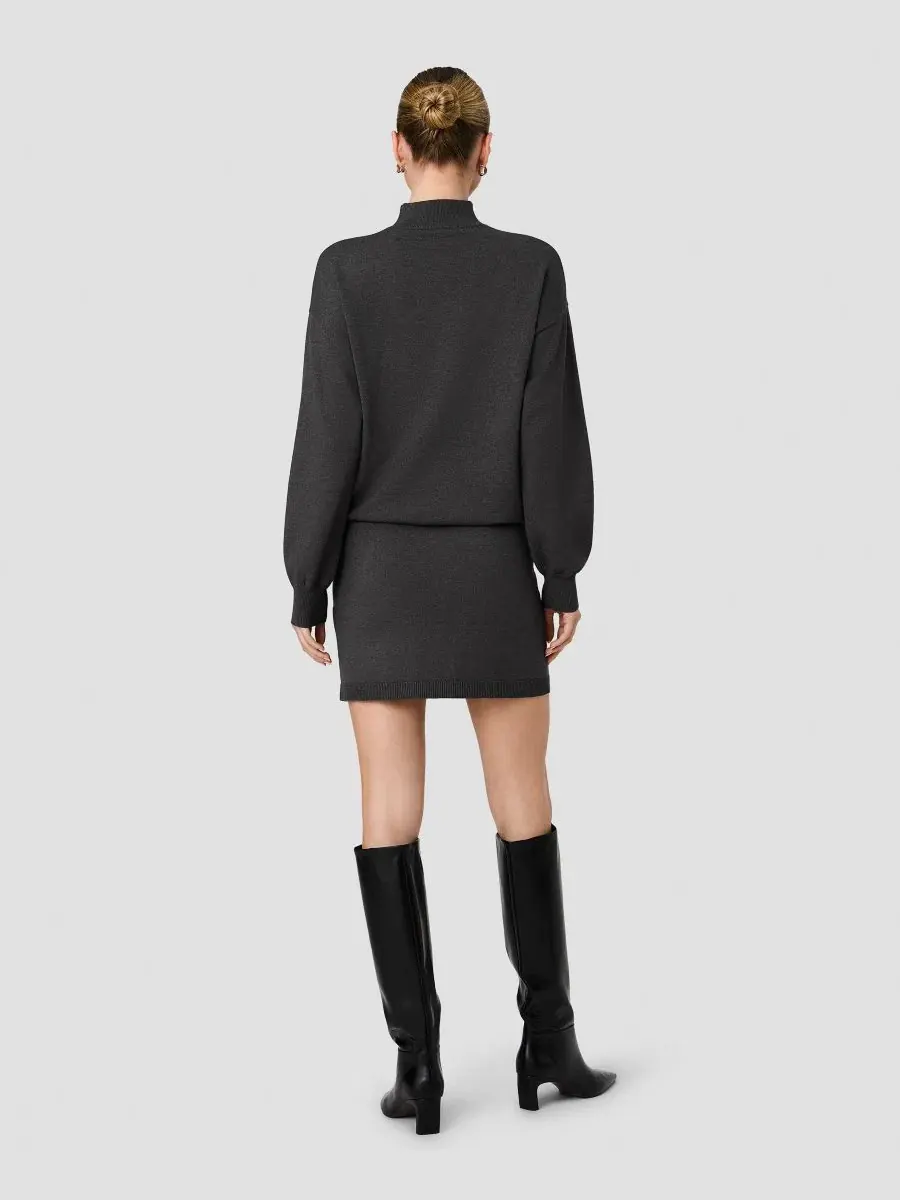 Платье мини с высоким воротом и длинным рукавом, Cosysoft Mock Neck Long-Sleeve Mini Dress French — изображение 5 из 6