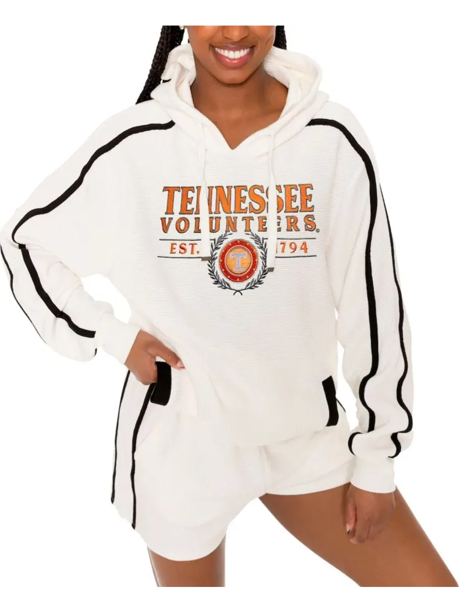 Женский комплект из худи и шорт с контрастными полосами Tennessee Volunteers Down Set Go Gameday — изображение 3 из 4
