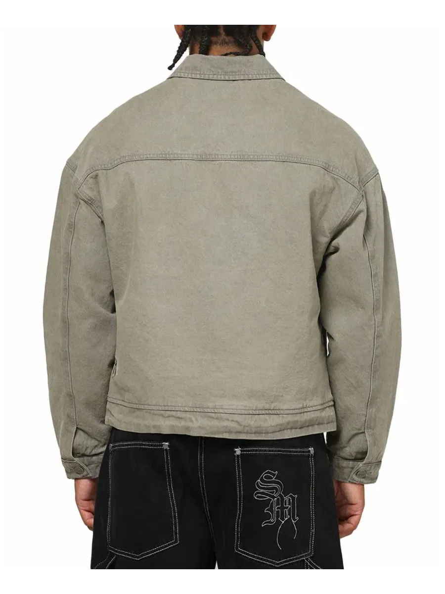 Куртка джинсовая с винтажной стиркой Halo Zip Jacket SAINT MORTA — изображение 3 из 6