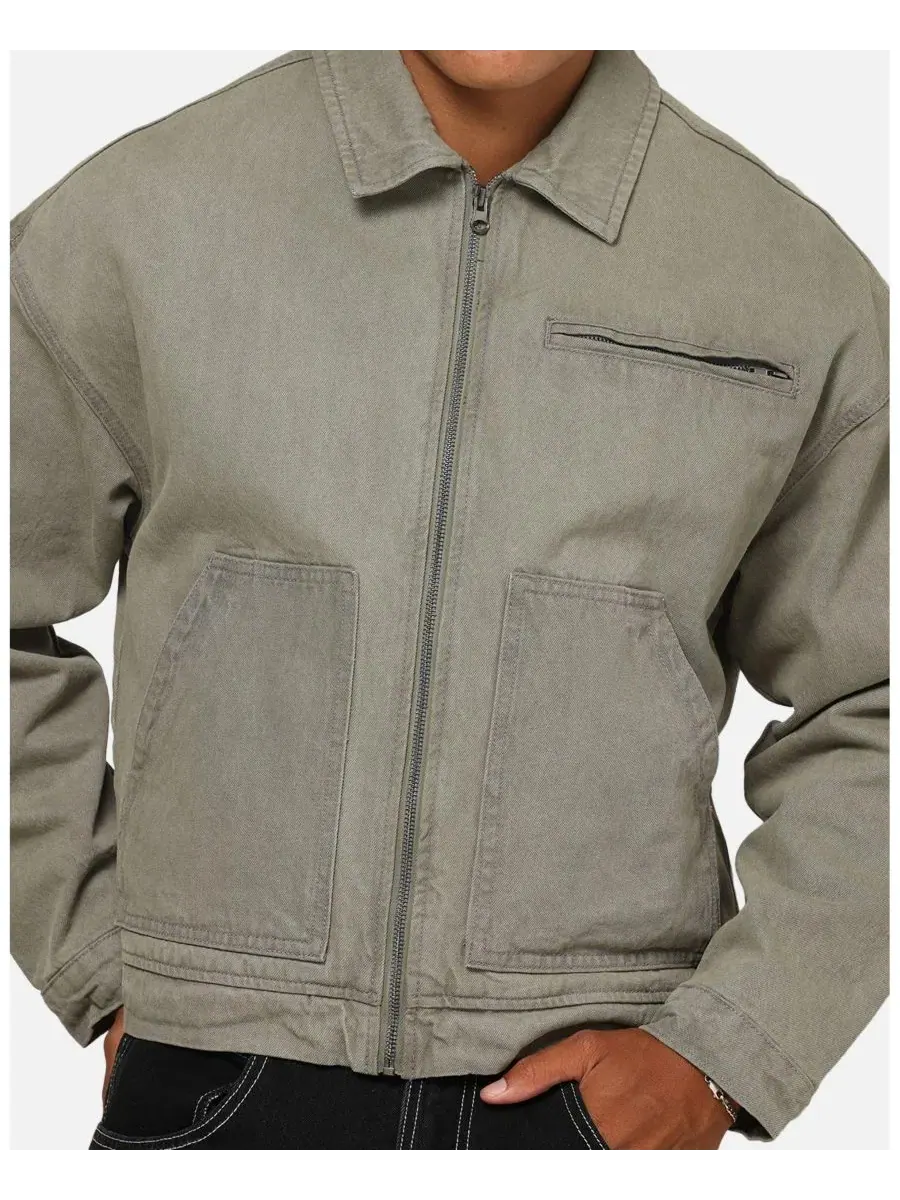 Куртка джинсовая с винтажной стиркой Halo Zip Jacket SAINT MORTA — изображение 6 из 6