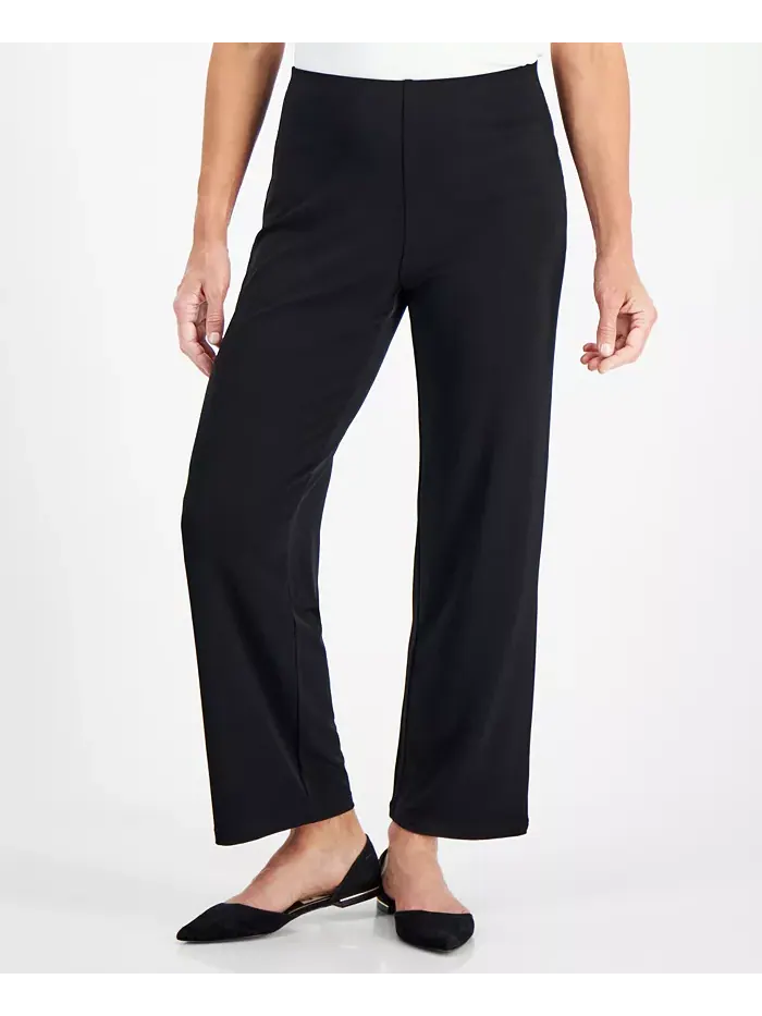 Брюки-кюлоты на резинке Petites Knit Wide-Leg Pull-On Pants, размеры Petite и Petite Short JM — изображение 1 из 7
