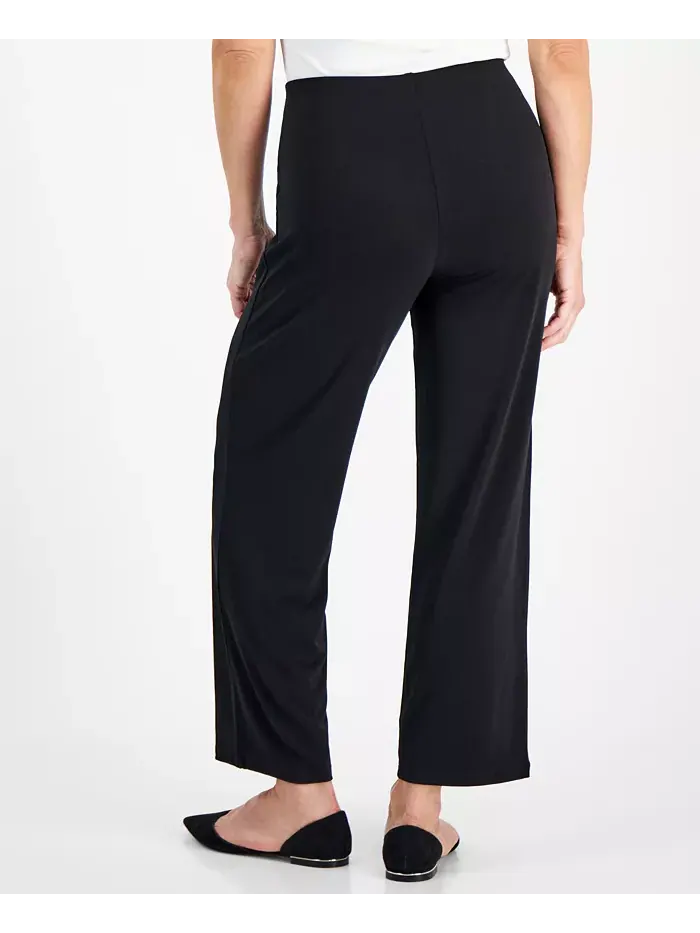 Брюки-кюлоты на резинке Petites Knit Wide-Leg Pull-On Pants, размеры Petite и Petite Short JM — изображение 2 из 7