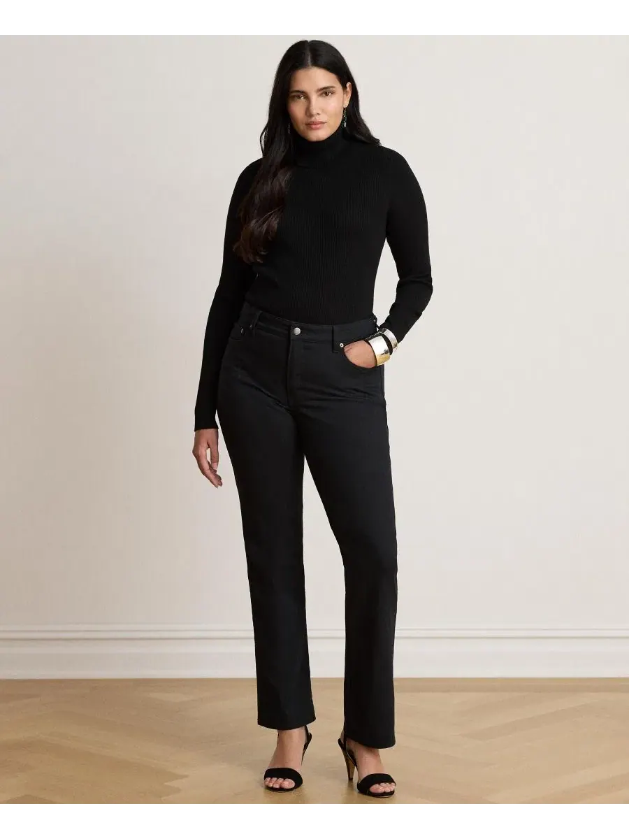 Джинсы прямые с заниженной талией, модель Slim Straight Lauren Ralph Lauren — изображение 2 из 5, черный
