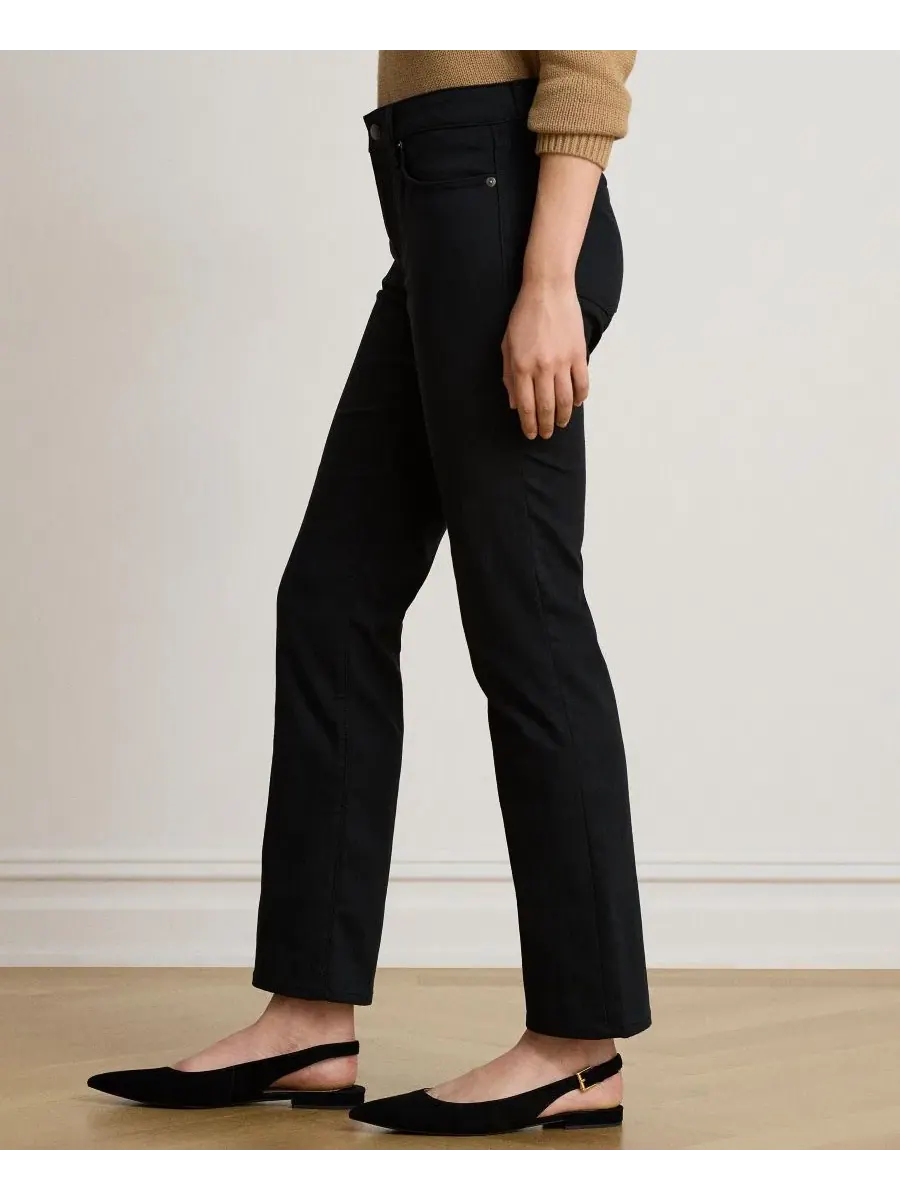Джинсы прямые с заниженной талией, модель Slim Straight Lauren Ralph Lauren — изображение 3 из 5, черный