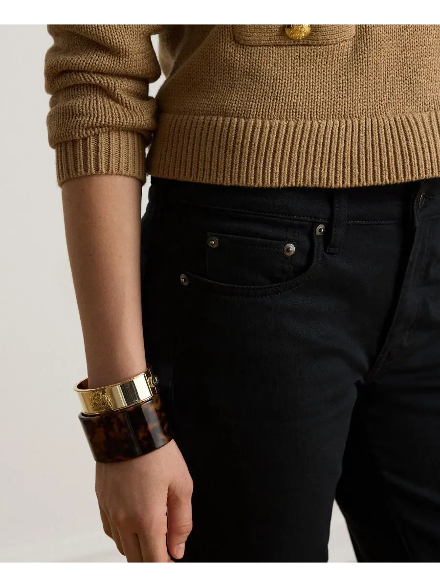 Джинсы прямые с заниженной талией, модель Slim Straight Lauren Ralph Lauren — изображение 4 из 5, черный