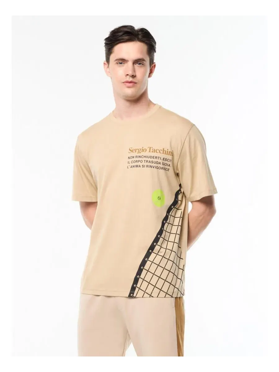 Футболка с принтом Netto Sergio Tacchini — изображение 1 из 5, коричневый