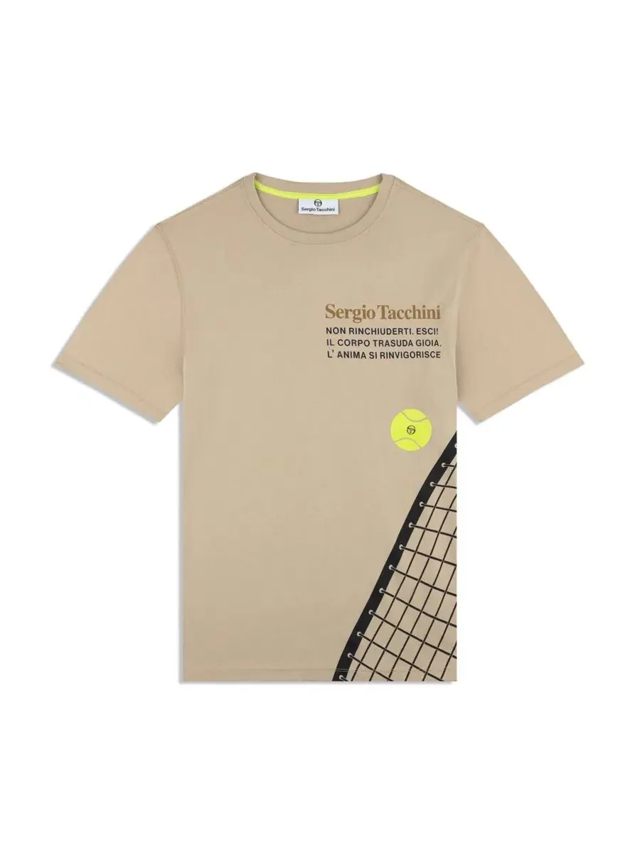 Футболка с принтом Netto Sergio Tacchini — изображение 4 из 5, коричневый