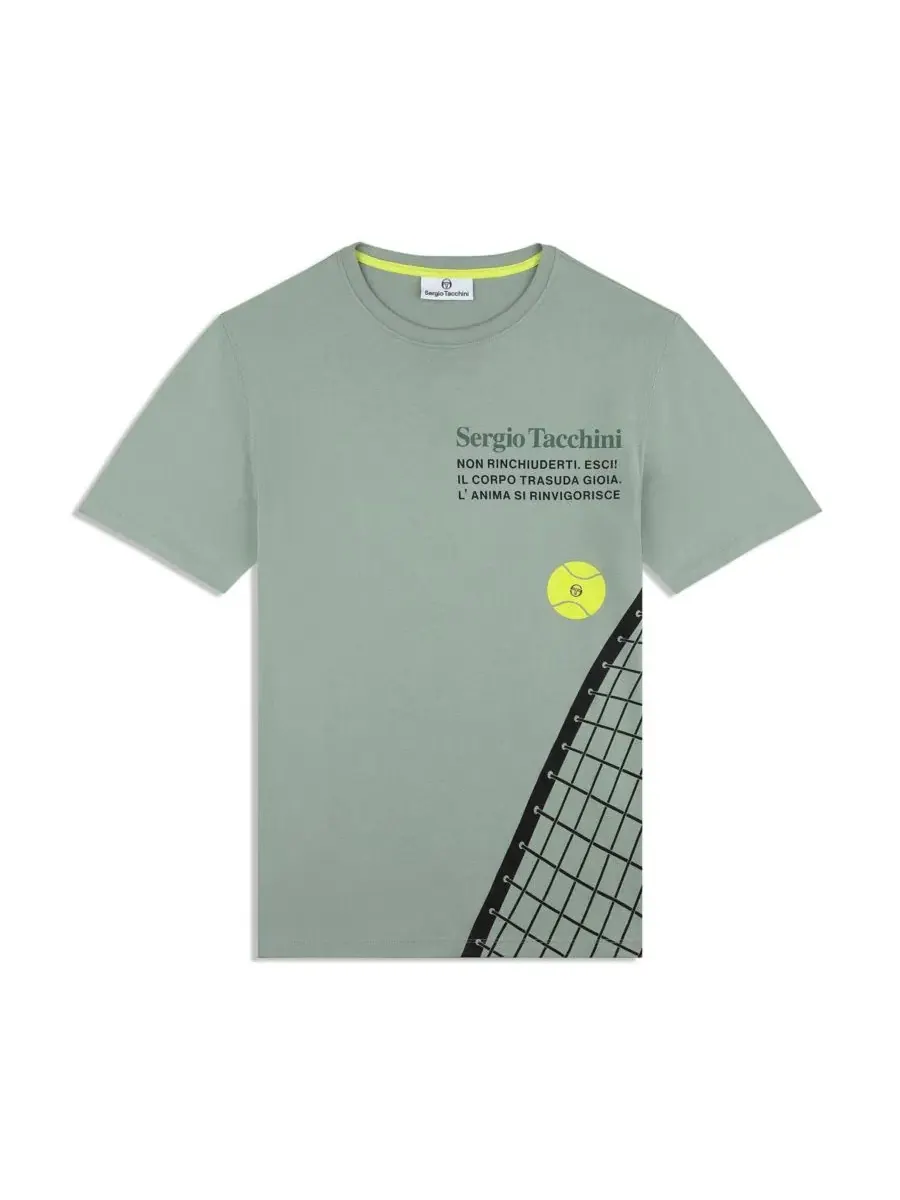 Футболка с принтом Netto Sergio Tacchini — изображение 5 из 5, серый