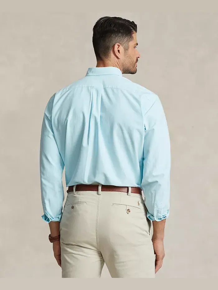 Мужская классическая оксфордская рубашка с длинным рукавом Big & Tall Polo Ralph Lauren — изображение 2 из 7, синий