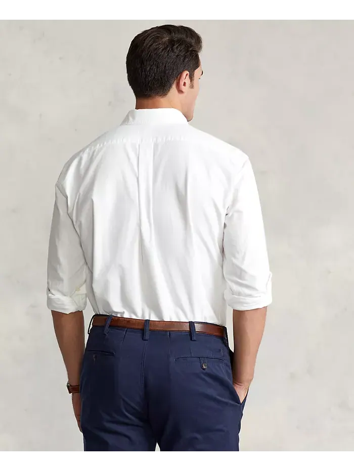 Мужская классическая оксфордская рубашка с длинным рукавом Big & Tall Polo Ralph Lauren — изображение 2 из 6, белый