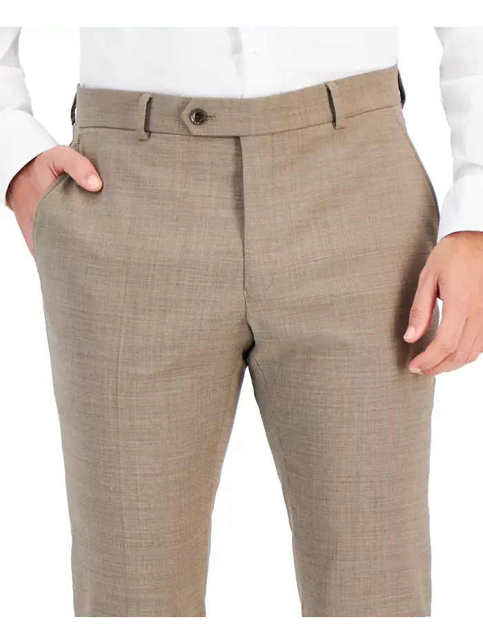 Брюки мужские Modern-Fit из шерсти TH-Flex с эластичной вставкой Tommy Hilfiger — изображение 4 из 7, бежевый