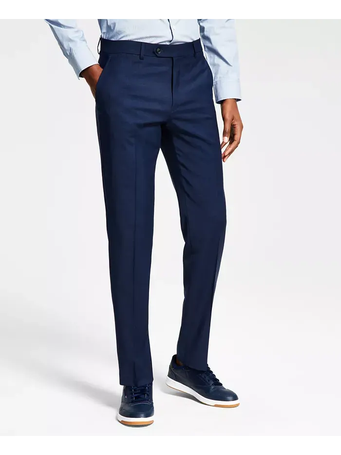 Брюки мужские Modern-Fit из шерсти TH-Flex с эластичной вставкой Tommy Hilfiger — изображение 2 из 7, синий