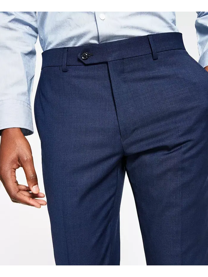 Брюки мужские Modern-Fit из шерсти TH-Flex с эластичной вставкой Tommy Hilfiger — изображение 4 из 7, синий